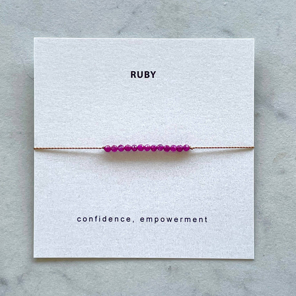 Soulsilk - Ruby Bracelet- Confidence - Pink Pig