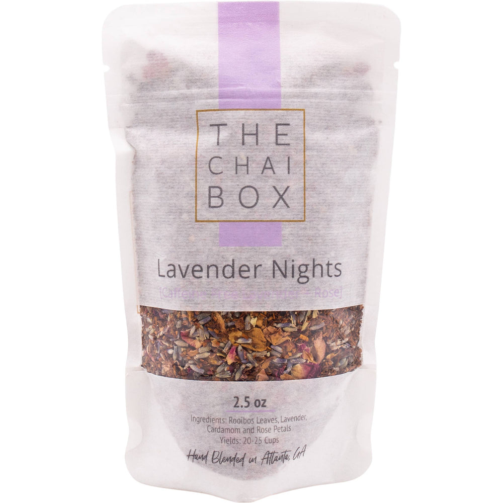 
                  
                    The Chai Box - Lavender Nights - Caffeine Free Rooibos Lavender Tea - Pink Pig
                  
                