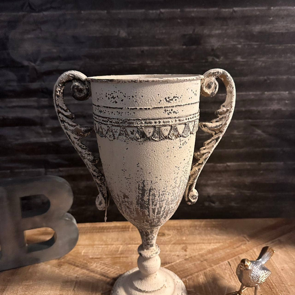 Metal Trophy Flower Vase - Pink Pig
