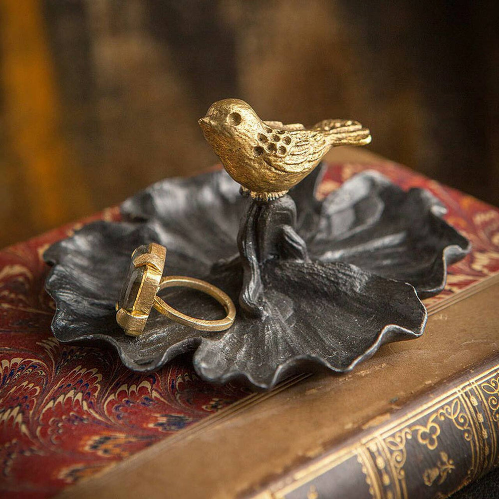 
                  
                    Vagabond Vintage - Pewter Bird Jewelry Tray - Pink Pig
                  
                