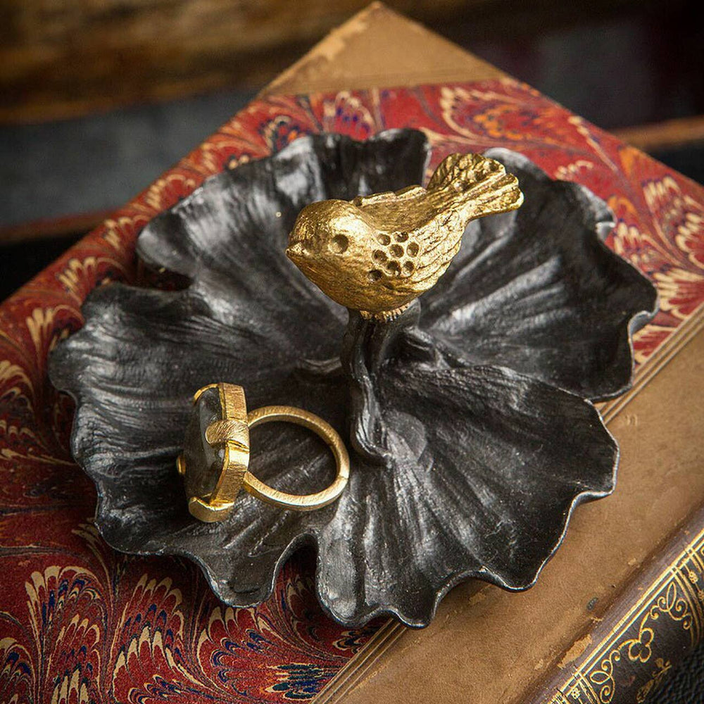 
                  
                    Vagabond Vintage - Pewter Bird Jewelry Tray - Pink Pig
                  
                