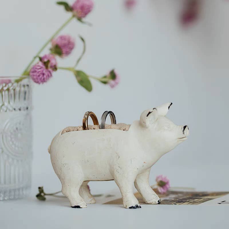 
                  
                    RESIN PIG JEWELRY HOLDER - Pink Pig
                  
                