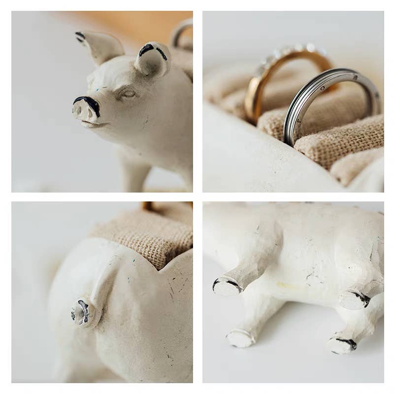 
                  
                    RESIN PIG JEWELRY HOLDER - Pink Pig
                  
                