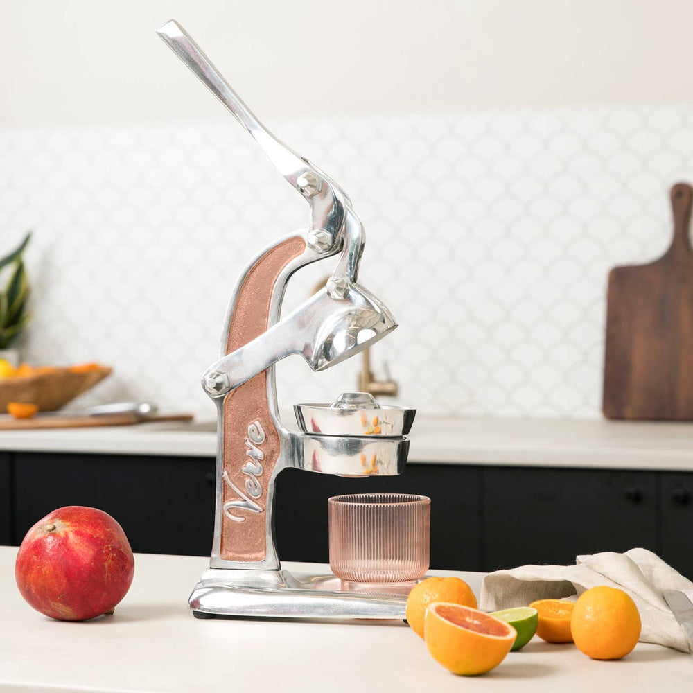 Cast Aluminum Citrus Press with Recipe Booklet - Pink Pig