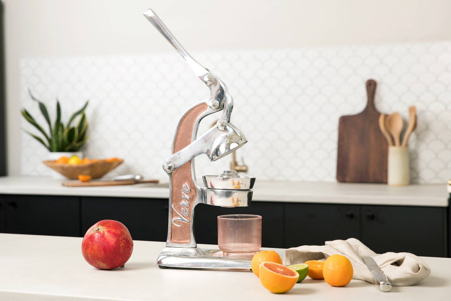 Cast Aluminum Citrus Press with Recipe Booklet - Pink Pig