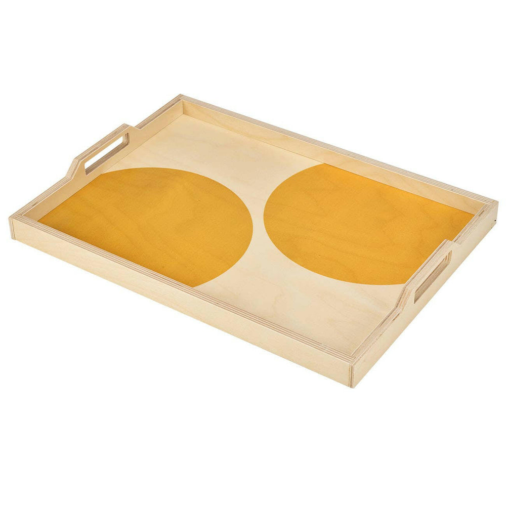 Wolfum Studio Yellow Dot Serving Tray - Pink Pig