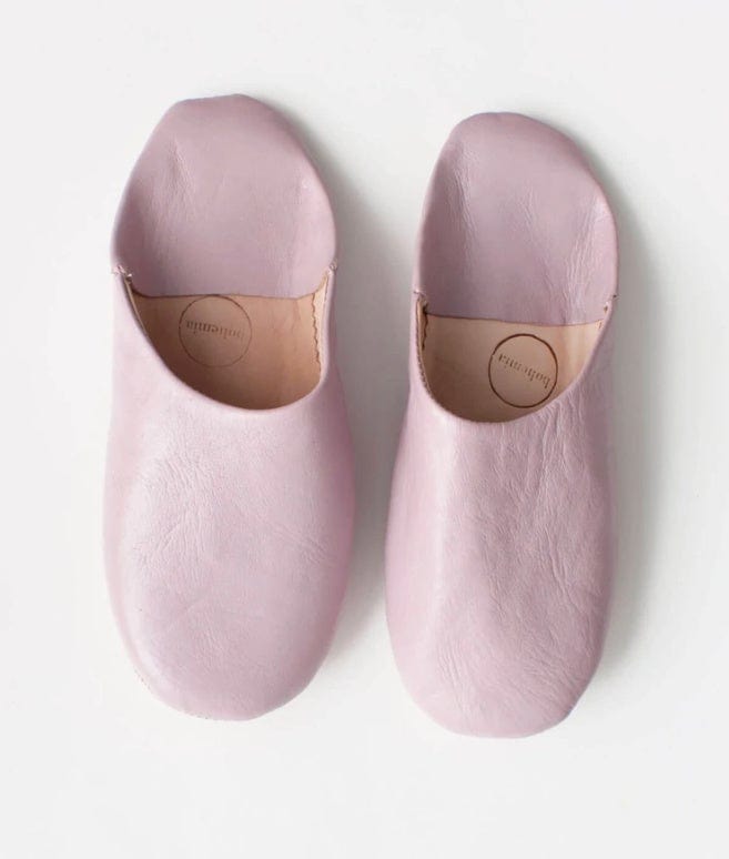 Pink Babouche Moroccan Slippers - Pink Pig