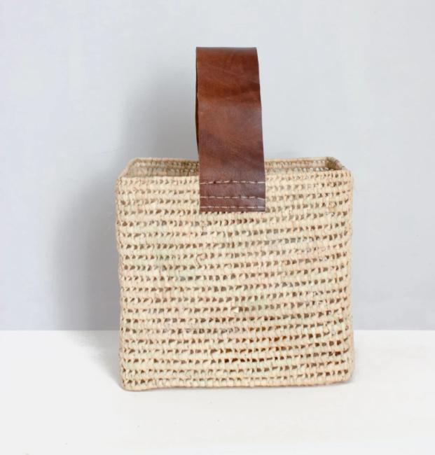 Tall Forage Basket - Pink Pig