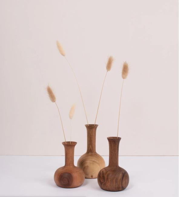 
                  
                    Walnut Wood Mini Vase - Joni - Pink Pig
                  
                