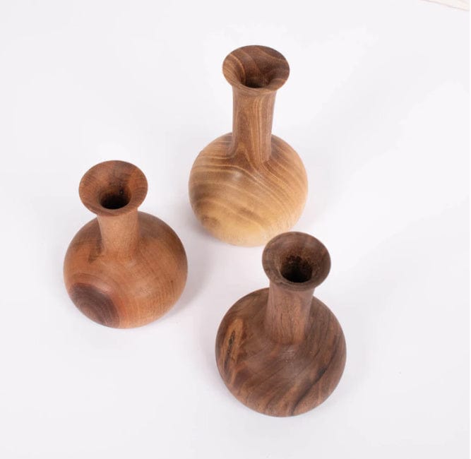 
                  
                    Walnut Wood Mini Vase - Joni - Pink Pig
                  
                