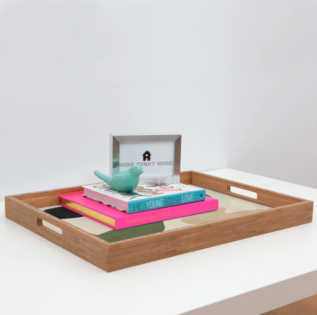 Mid Century Modern Rectangular Tray - Pink Pig
