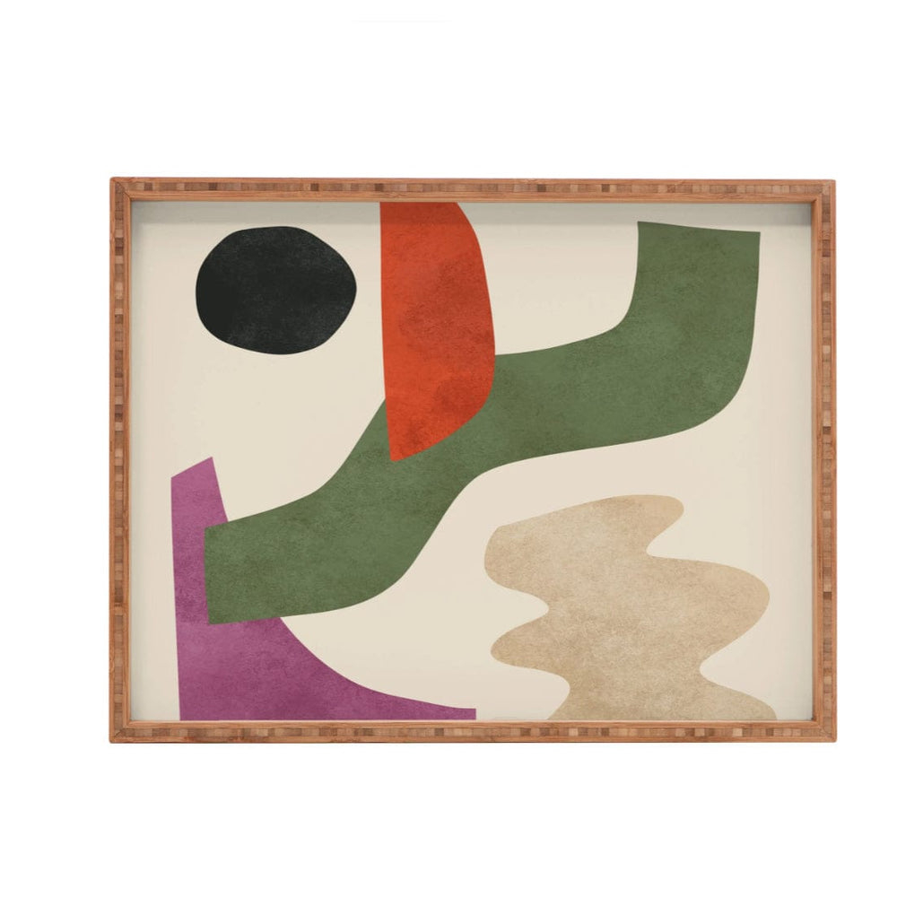Mid Century Modern Rectangular Tray - Pink Pig