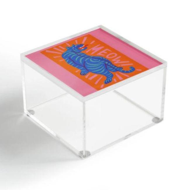 Meow Acrylic Box - Pink Pig