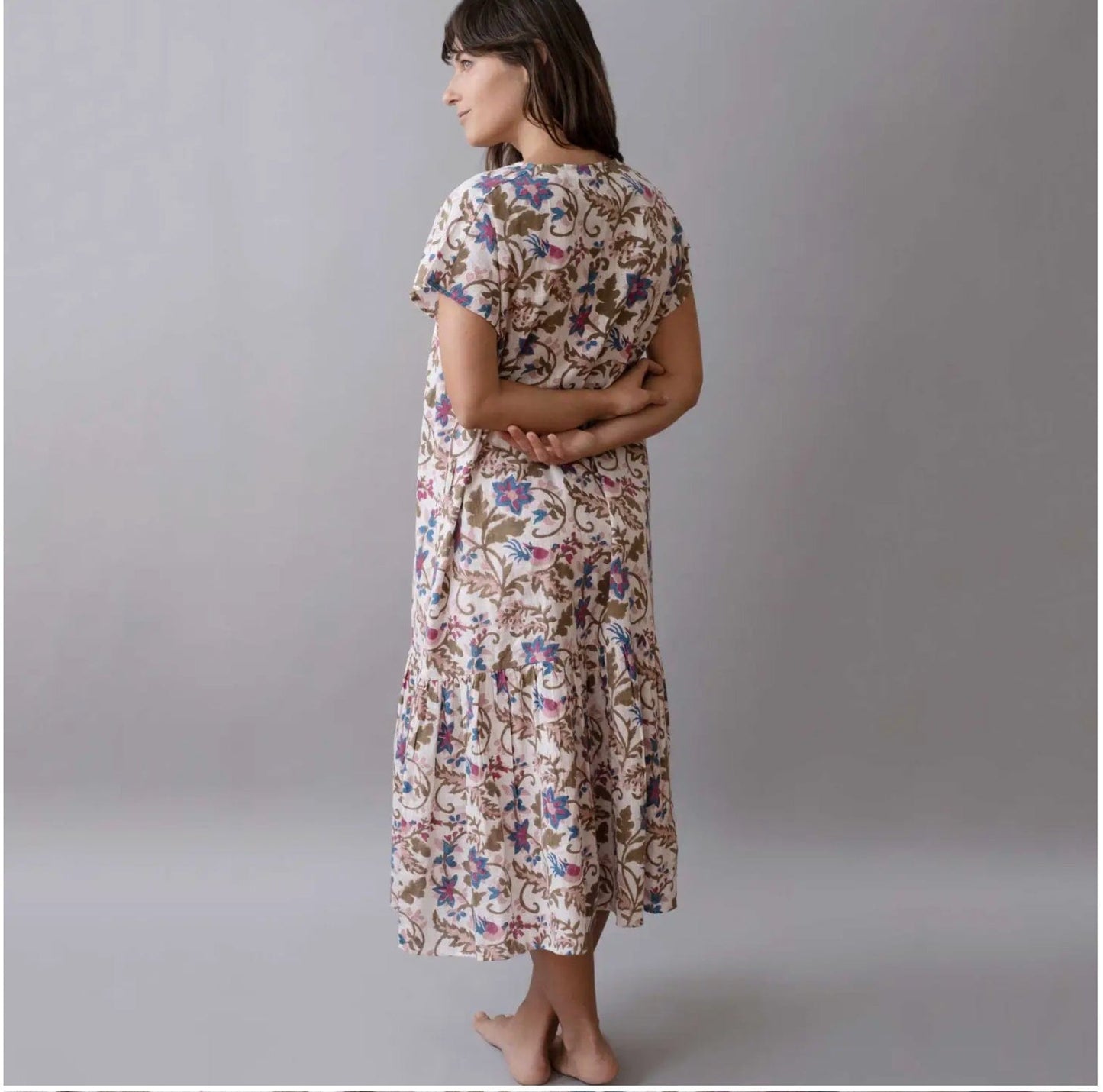 Graymarket Design - Cyprus Dress- Floral - Pink Pig