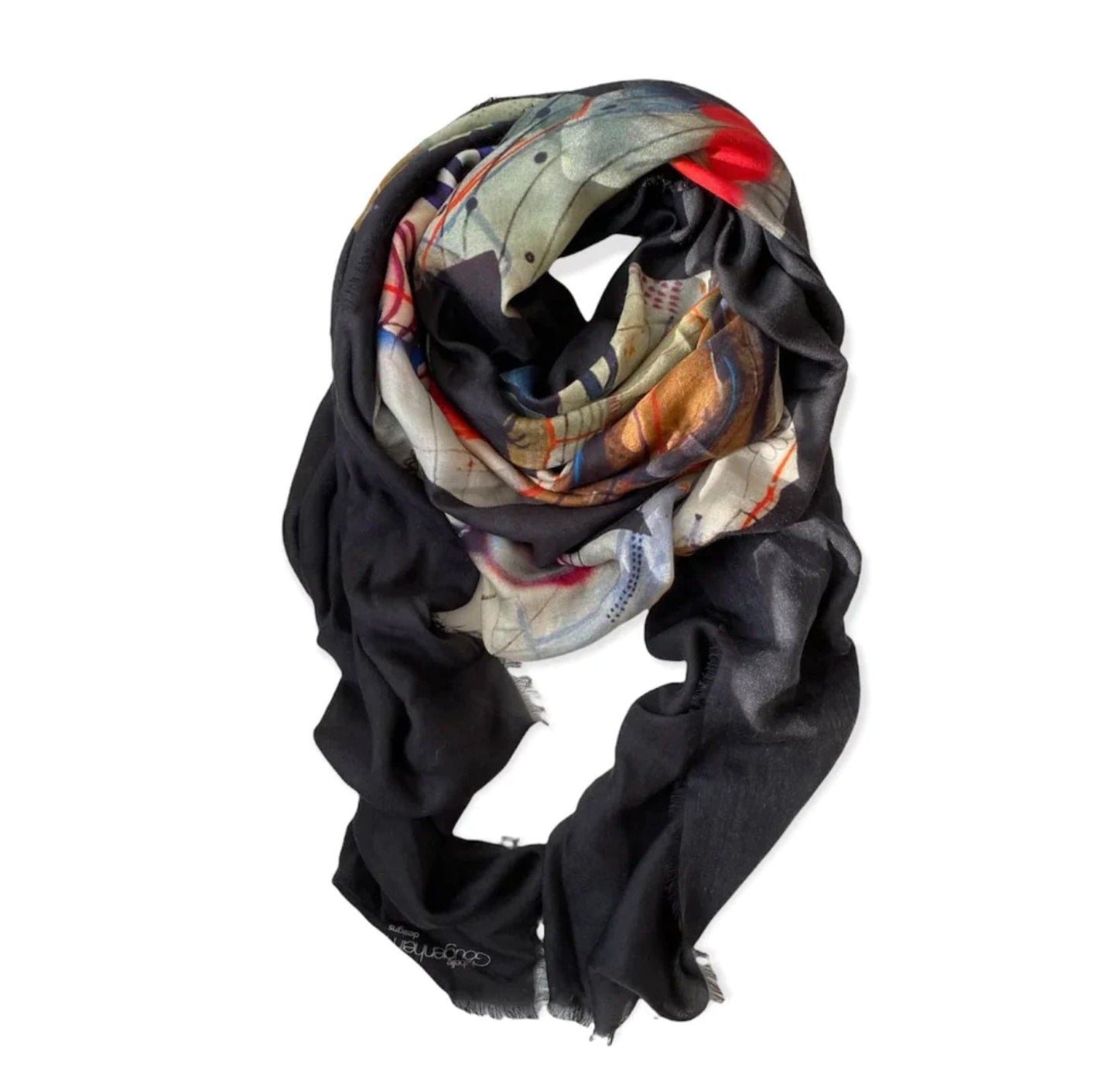 Artistic Expression Scarf by Isabelle Gougenheim - Pink Pig