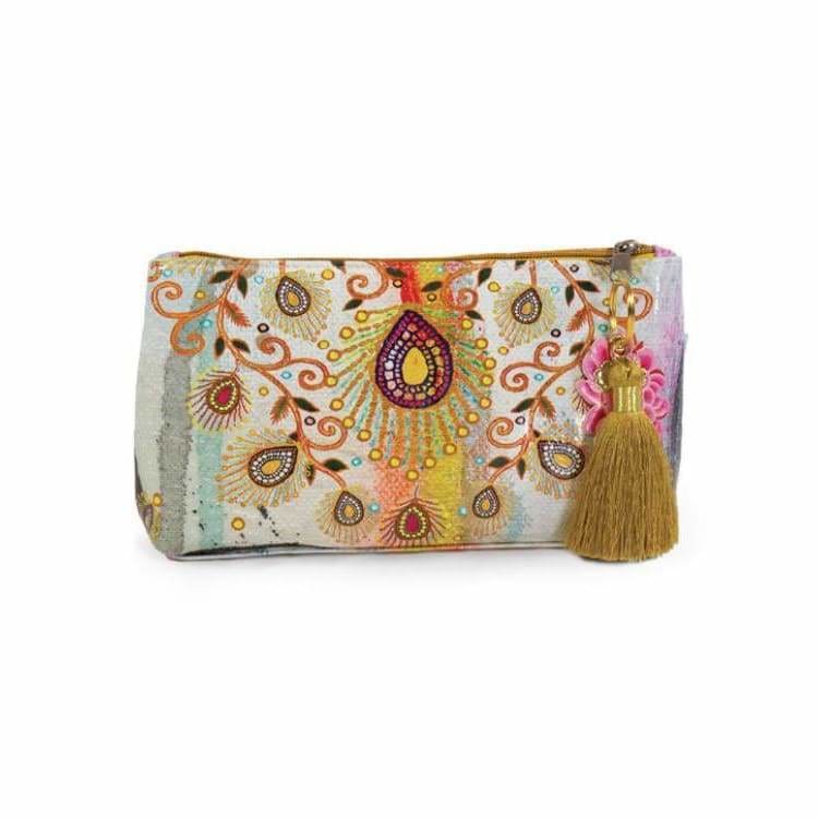 Papaya Art Moroccan Small Tassel Pouch - Pink Pig