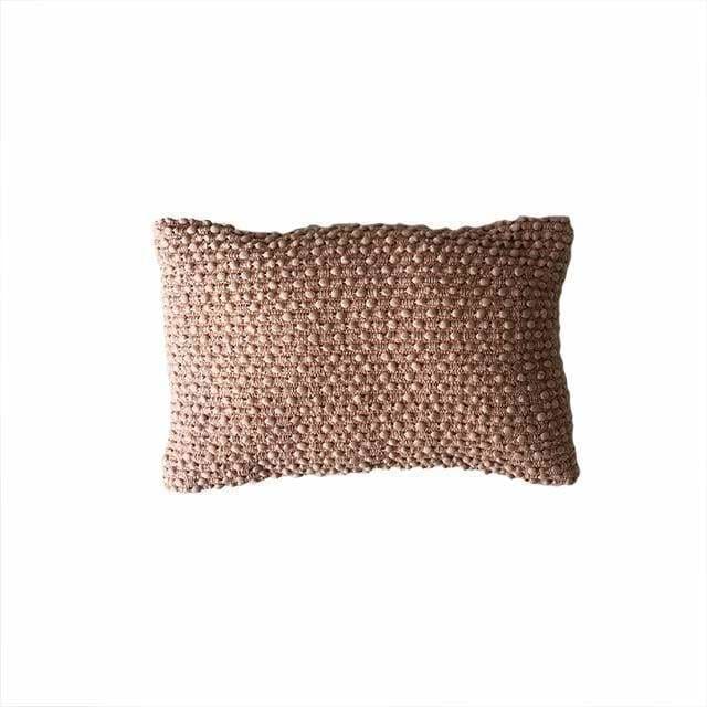 Boho Pink Textured Pillow - Pink Pig