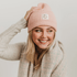 Stay Smiling Cuff Beanie - Pink Pig