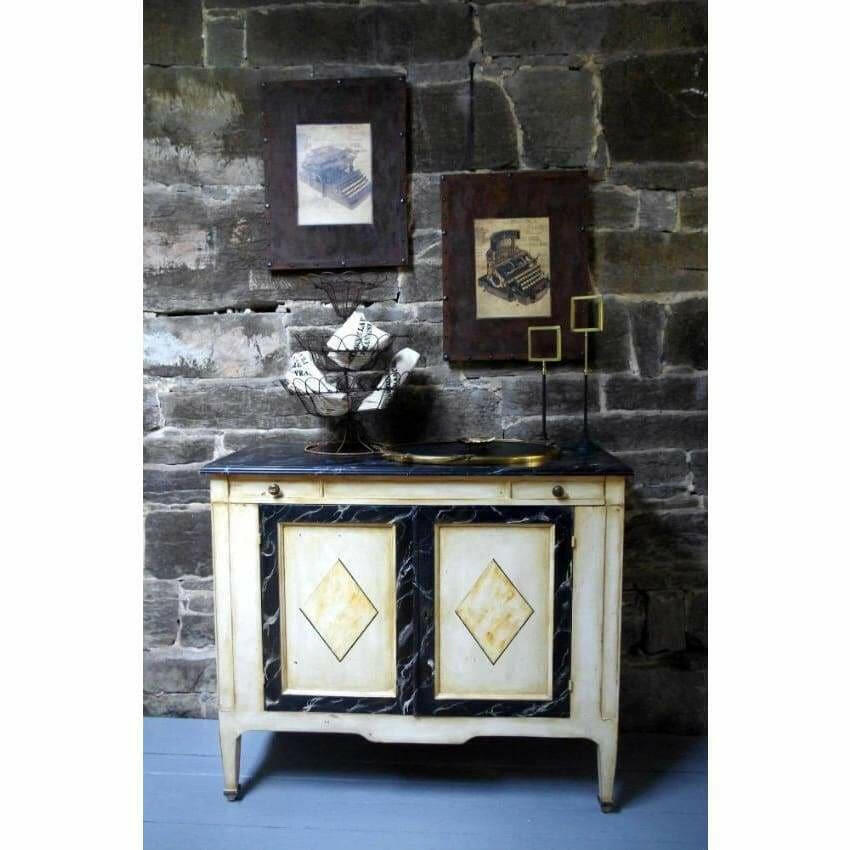 Chic Faux Painted Buffet Cabinet