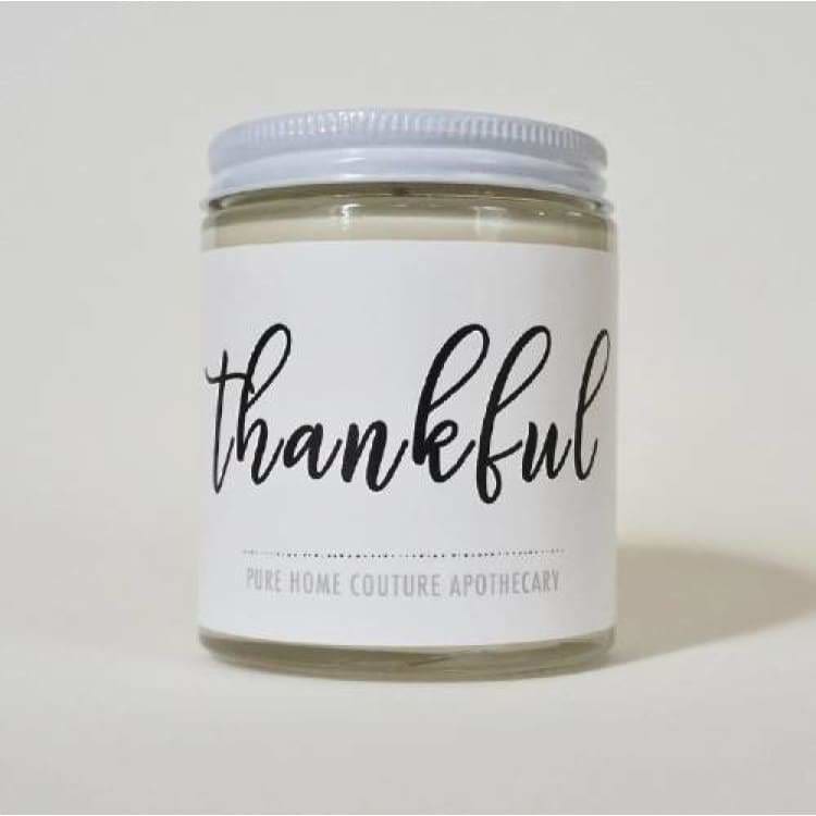 Thankful Vanilla Sentiment Candle - Pink Pig