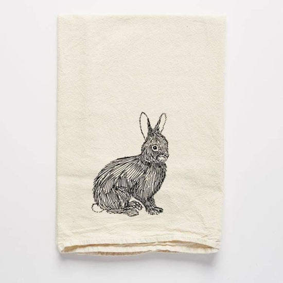 Rabbit Flour Sack Towel - SKT Studio - Pink Pig