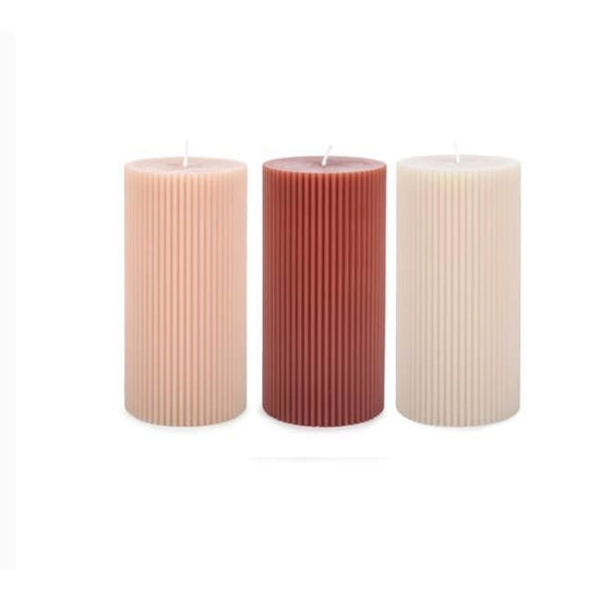 Floral Society Fancy Pillar Candles - Pink Pig