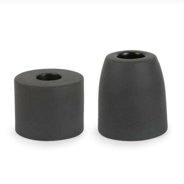 Floral Society Smoke Ceramic Taper Holders