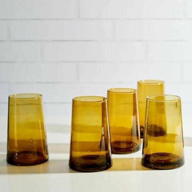 
                  
                    Large Moroccan Cone Glassware glassware Verve Culture Amber
                  
                